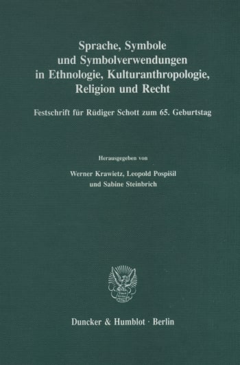 Cover: Sprache, Symbole und Symbolverwendungen in Ethnologie, Kulturanthropologie, Religion und Recht