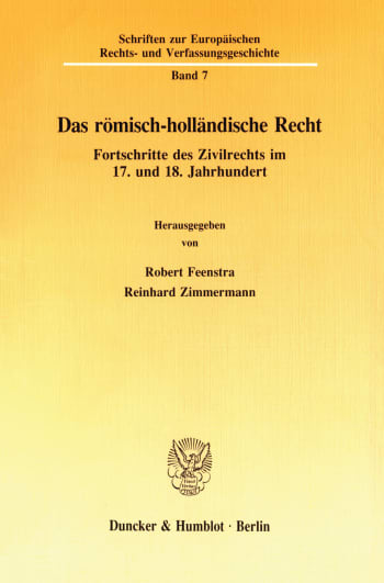 Cover: Das römisch-holländische Recht