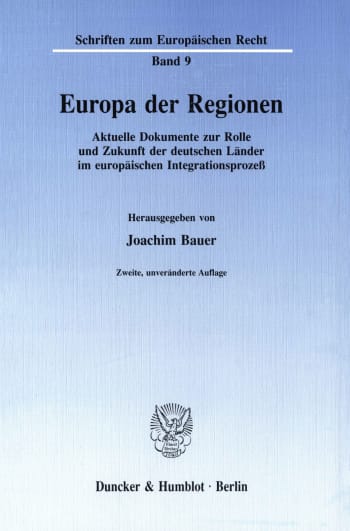 Cover: Europa der Regionen