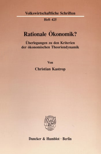 Cover: Rationale Ökonomik?