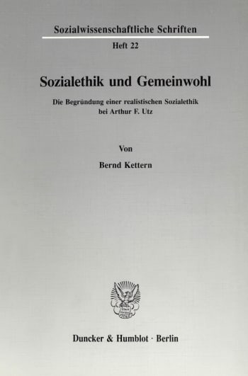 Cover: Sozialethik und Gemeinwohl