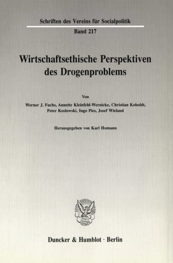 Cover: Wirtschaftsethische Perspektiven des Drogenproblems