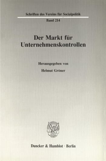 Cover: Der Markt für Unternehmenskontrollen