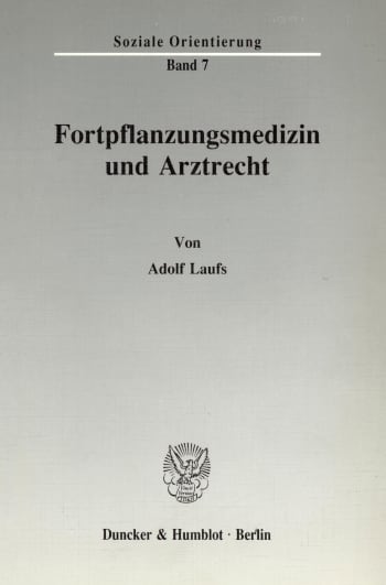 Cover: Fortpflanzungsmedizin und Arztrecht