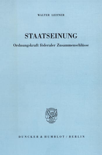 Cover: Staatseinung