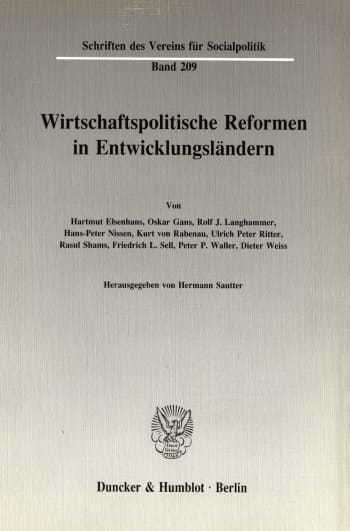 Cover: Wirtschaftspolitische Reformen in Entwicklungsländern