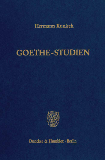 Cover: Goethe-Studien