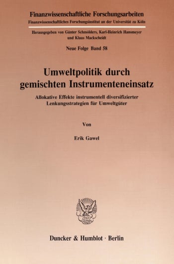 Cover: Umweltpolitik durch gemischten Instrumenteneinsatz