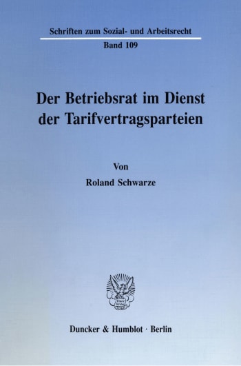 Cover: Der Betriebsrat im Dienst der Tarifvertragsparteien