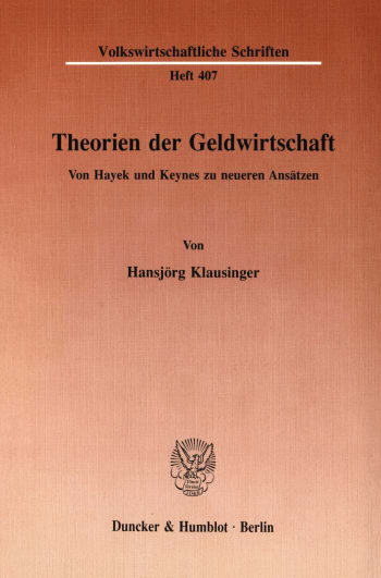 Cover: Theorien der Geldwirtschaft