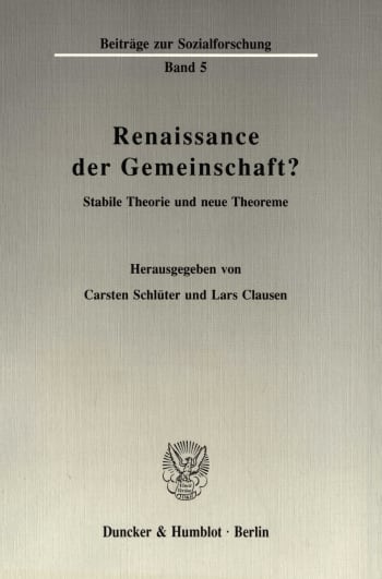 Cover: Renaissance der Gemeinschaft?