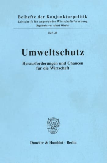 Cover: Umweltschutz