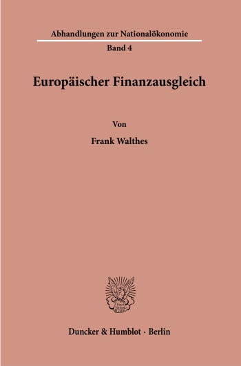 Cover: Europäischer Finanzausgleich