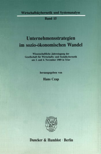 Cover: Unternehmensstrategien im sozio-ökonomischen Wandel