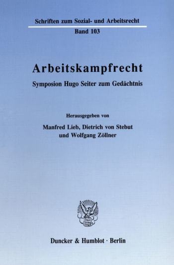 Cover: Arbeitskampfrecht