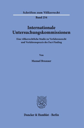 Cover: Internationale Untersuchungskommissionen