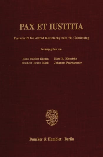 Cover: Pax et Iustitia