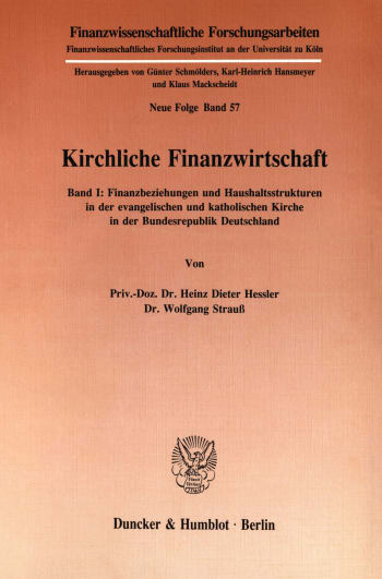 Cover: Kirchliche Finanzwirtschaft