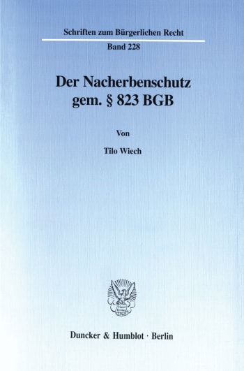 Cover: Der Nacherbenschutz gem. § 823 BGB