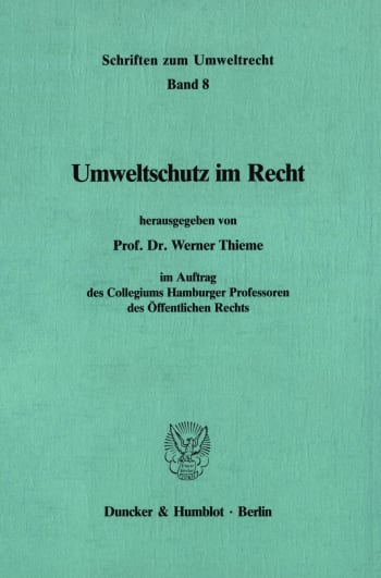 Cover: Umweltschutz im Recht