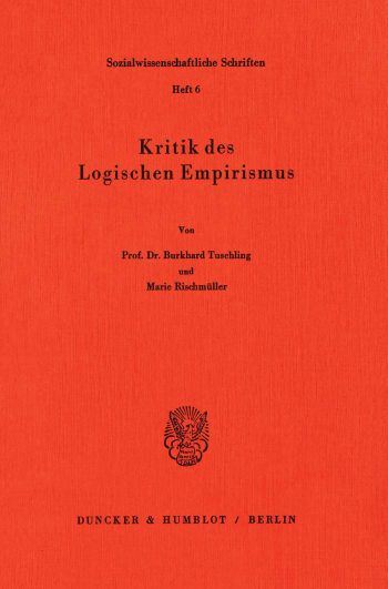 Cover: Kritik des Logischen Empirismus