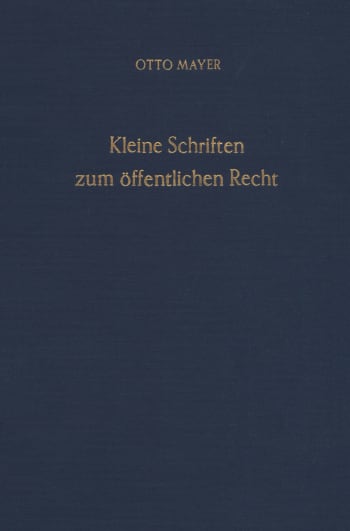 Cover: Kleine Schriften zum öffentlichen Recht