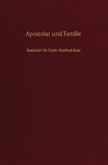 Cover: Apostolat und Familie