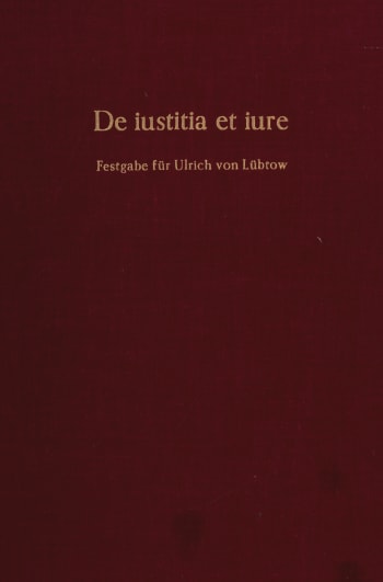 Cover: De iustitia et iure