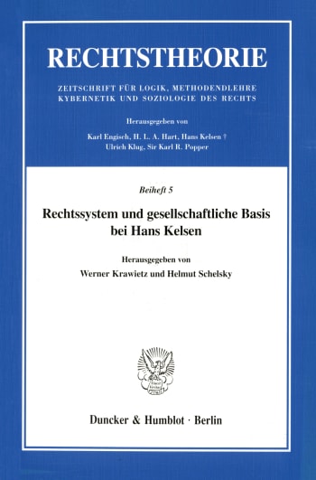 Cover: Rechtssystem und gesellschaftliche Basis bei Hans Kelsen