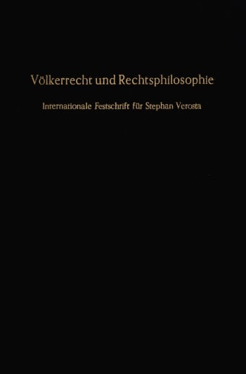 Cover: Völkerrecht und Rechtsphilosophie