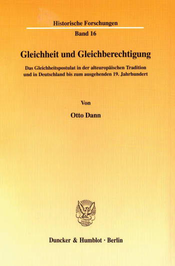 Cover: Gleichheit und Gleichberechtigung