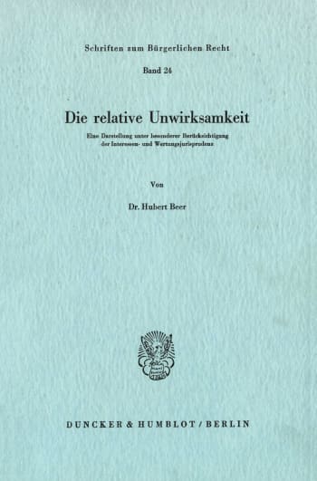 Cover: Die relative Unwirksamkeit