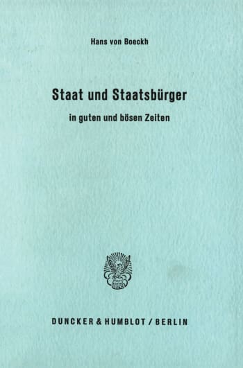 Cover: Staat und Staatsbürger