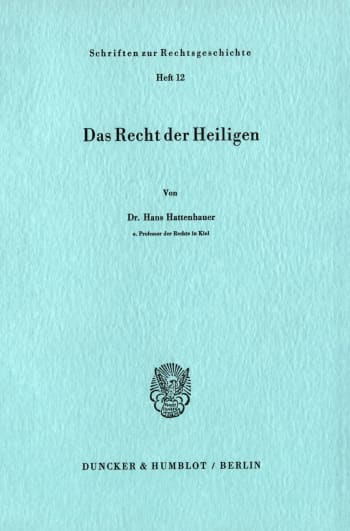 Cover: Das Recht der Heiligen