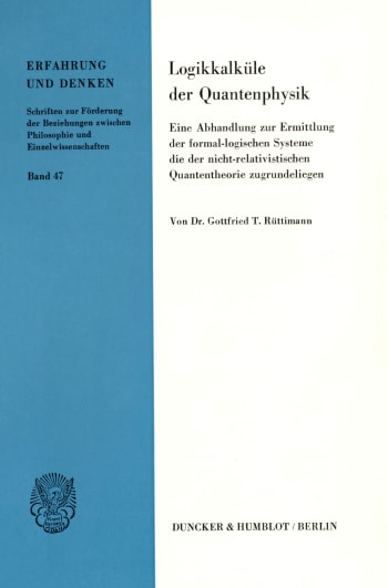 Cover: Logikkalküle der Quantenphysik
