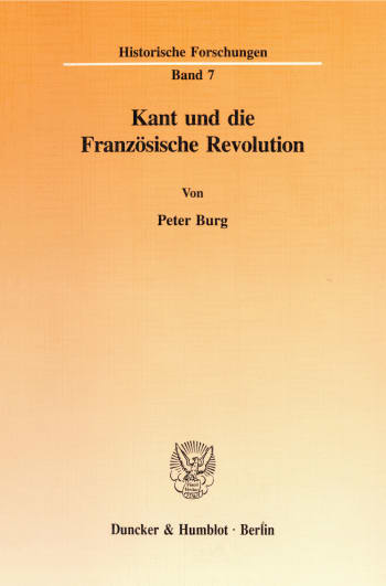 Cover: Kant und die Französische Revolution