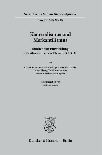 Cover: Kameralismus und Merkantilismus