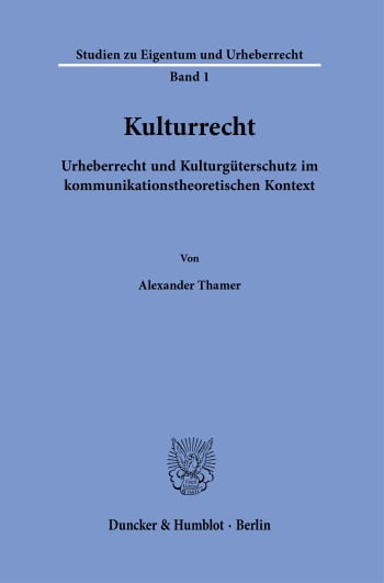 Cover: Kulturrecht