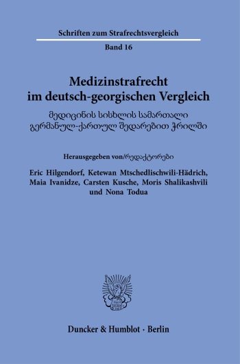 Cover: Medizinstrafrecht im deutsch-georgischen Vergleich