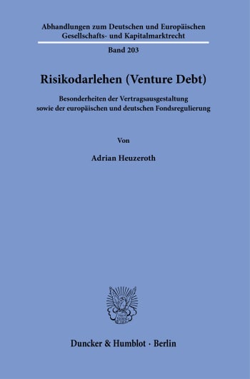 Cover: Risikodarlehen (Venture Debt)