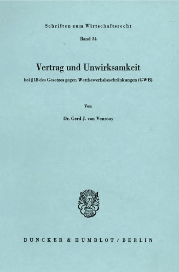 Cover: Vertrag und Unwirksamkeit