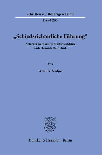 Cover: »Schiedsrichterliche Führung«