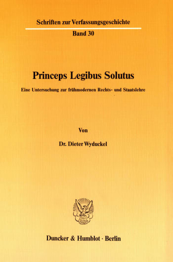 Cover: Princeps Legibus Solutus