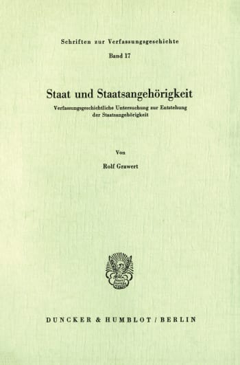 Cover: Staat und Staatsangehörigkeit