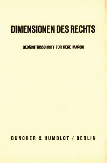 Cover: Dimensionen des Rechts