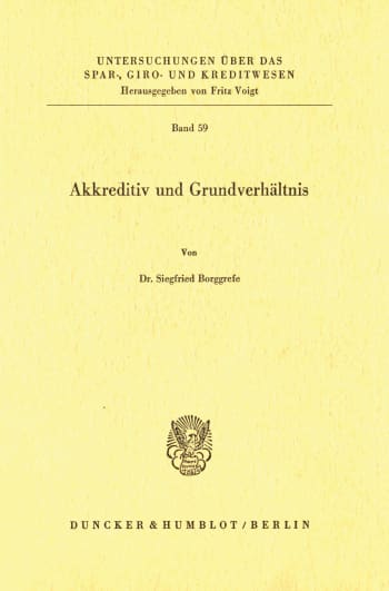 Cover: Akkreditiv und Grundverhältnis