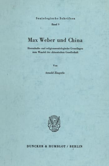 Cover: Max Weber und China