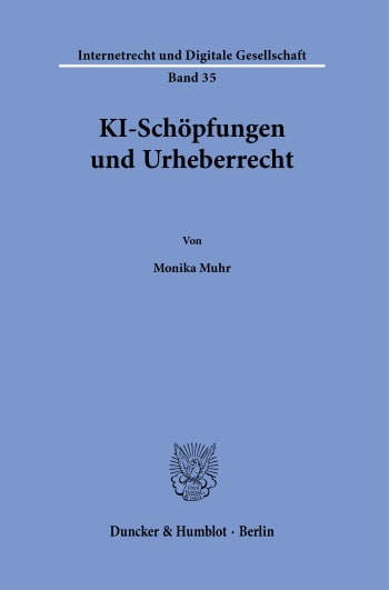 Cover: KI-Schöpfungen und Urheberrecht