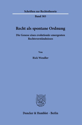 Cover: Recht als spontane Ordnung