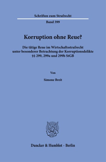 Cover: Korruption ohne Reue?